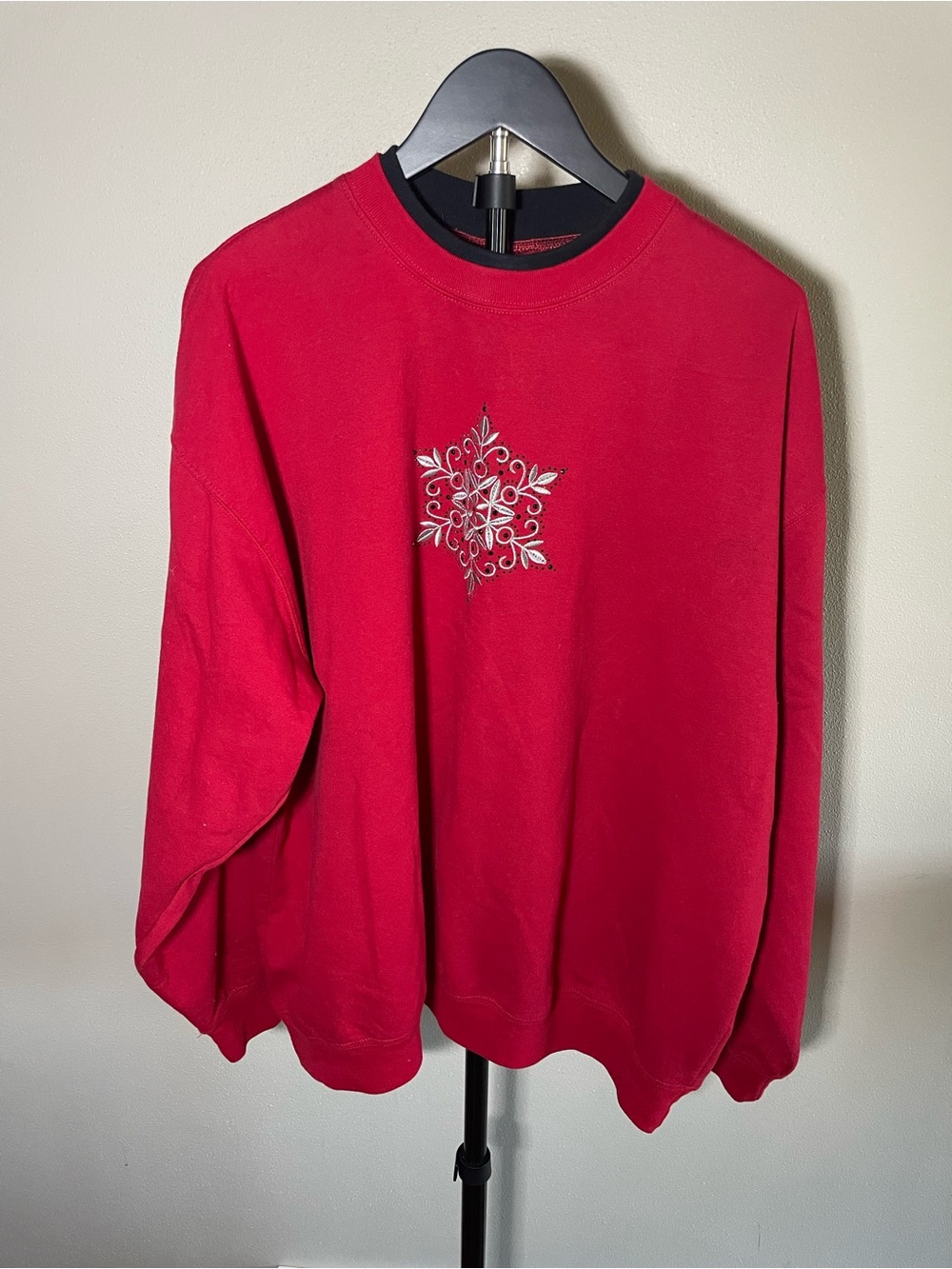 Vintage M&C Sportswear Crewneck Sweater with Embroidered Snowflake